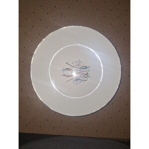 Preview by Paden Mid Century Modern Atomic Design Silver Rim Salad/Soup Dish